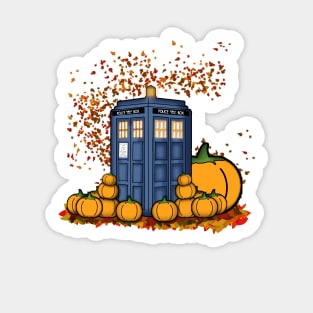 TARDIS Pumpkin Patch Sticker